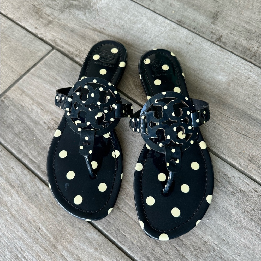 Tory Burch Miller Navy polkadotted!!